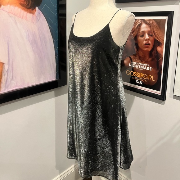 Rachel Green’s Laundry by Shelli Segal Silver/Black Dress S - Picture 5 of 7